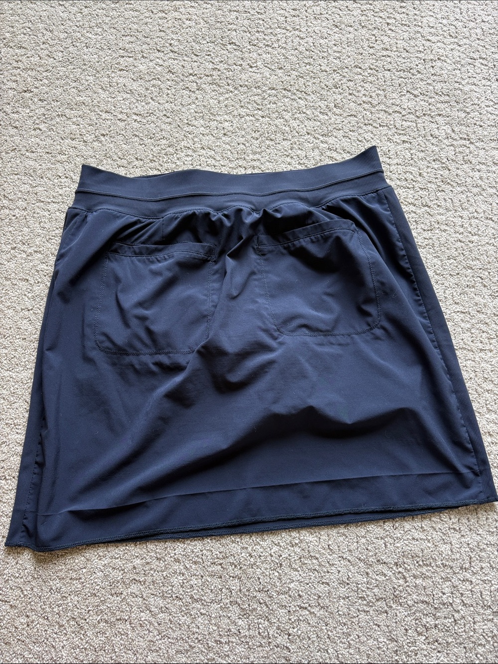 Athleta Navy Ribbed Performance Skort - Picture 3 of 3